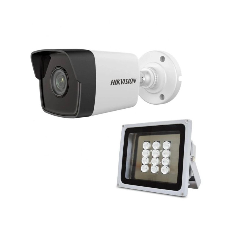Комплект: IP-відеокамера 2 Мп Hikvision DS-2CD1021-I(F) (2.8mm) + ІЧ-прожектор Lightwell LW12-140IR45-220