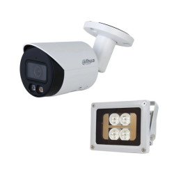 Комплект: IP-відеокамера 4 Мп Dahua DH-IPC-HFW2449S-S-IL (2.8 мм) з подвійним підсвічуванням + ІЧ-прожектор Lightwell LW4-40IR60