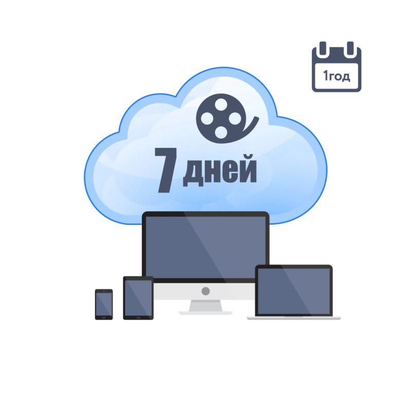 Хмарне зберігання для P2P камер ATIS на 1 рік з глибиною архіву 7 днів