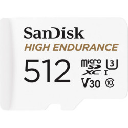 Карта пам'яті SanDisk 512GB microSDXC High Endurance UHS-I U3 V30 + SD adapter (SDSQQNR-512G-GN6IA)