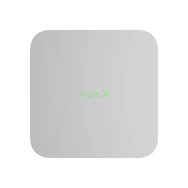 Мережевий відеореєстратор Ajax NVR DC white на 16 каналів з живленням від низьковольтного джерела