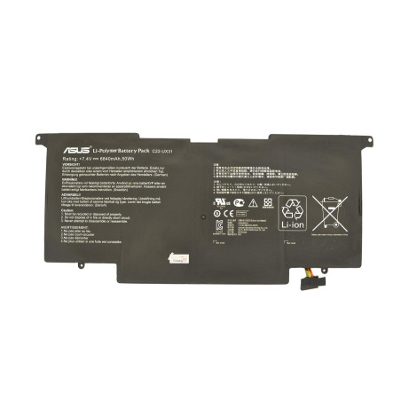 Акумулятор до ноутбука Asus ZenBook UX31A C22-UX31, 6840mAh (50Wh), 6cell, 7.4V, Li-Pol, black AlSoft (A47782)