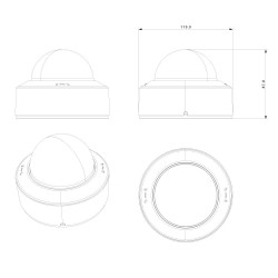 IP-відеокамера 4 Мп Provision-ISR DAH-340IPSN-28 (2.8 мм) з вбудованим мікрофоном для системи відеонагляду