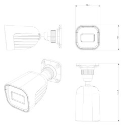 IP-відеокамера 4 Мп Provision-ISR BSH-340IPSN-28 (2.8 мм) з вбудованим мікрофоном для системи відеонагляду