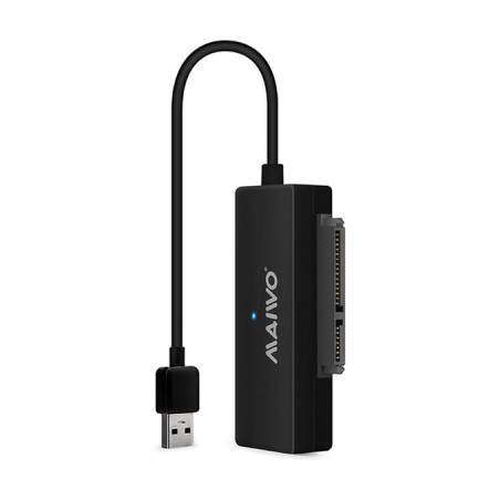Адаптер Maiwo USB 3.0 to HDD SATA 2,5"/3,5"/5,25"/SSD, PA 2V/2A black (K10435A)
