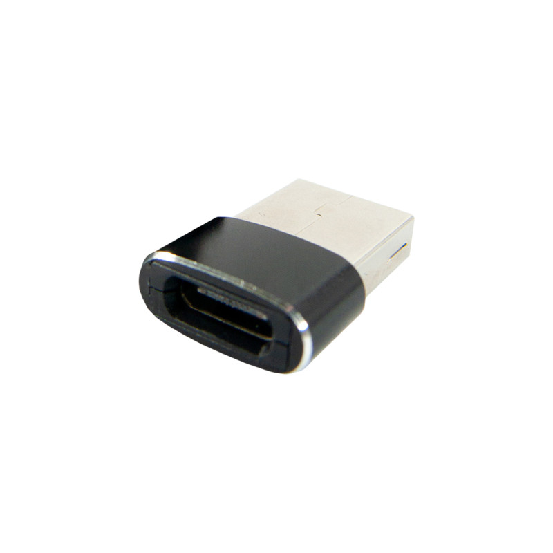 Перехідник Type-C (male) to USB (female) black Dengos (ADP-021)