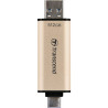 USB флеш накопичувач Transcend 512GB JetFlash 930C Gold-Black USB 3.2/Type-C (TS512GJF930C)