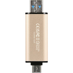 USB флеш накопичувач Transcend 512GB JetFlash 930C Gold-Black USB 3.2/Type-C (TS512GJF930C)