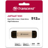 USB флеш накопичувач Transcend 512GB JetFlash 930C Gold-Black USB 3.2/Type-C (TS512GJF930C)
