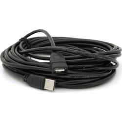 Дата кабель USB 2.0 AM/AF 10.0m ferrite black Voltronic (YT-AM/AF-10BL)