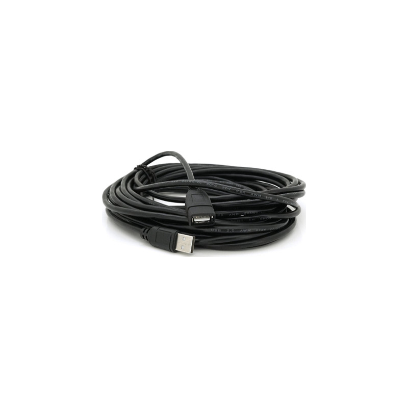 Дата кабель USB 2.0 AM/AF 10.0m ferrite black Voltronic (YT-AM/AF-10BL)