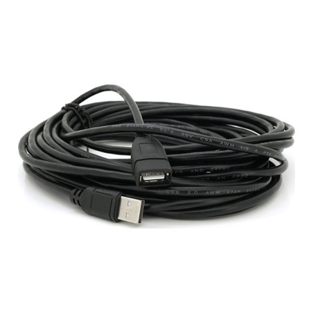 Дата кабель USB 2.0 AM/AF 10.0m ferrite black Voltronic (YT-AM/AF-10BL)