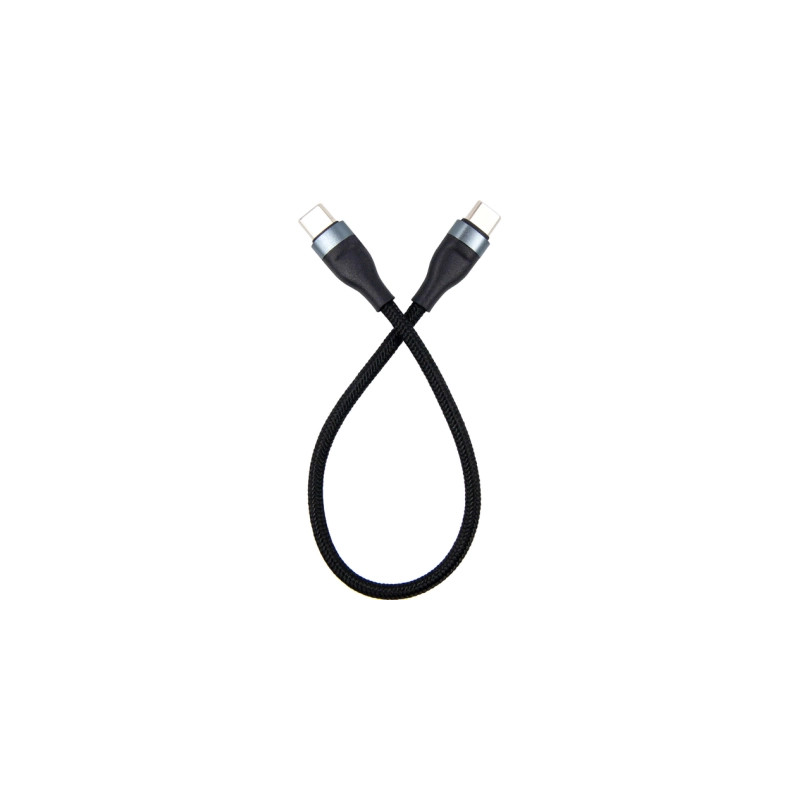 Дата кабель USB-C to USB-C 0.25m black Dengos (NTK-TC-TC-SHRT-BLACK)