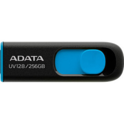 USB флеш накопичувач ADATA 256GB UV128 Black/Blue USB 3.2 (AUV128-256G-RBE)