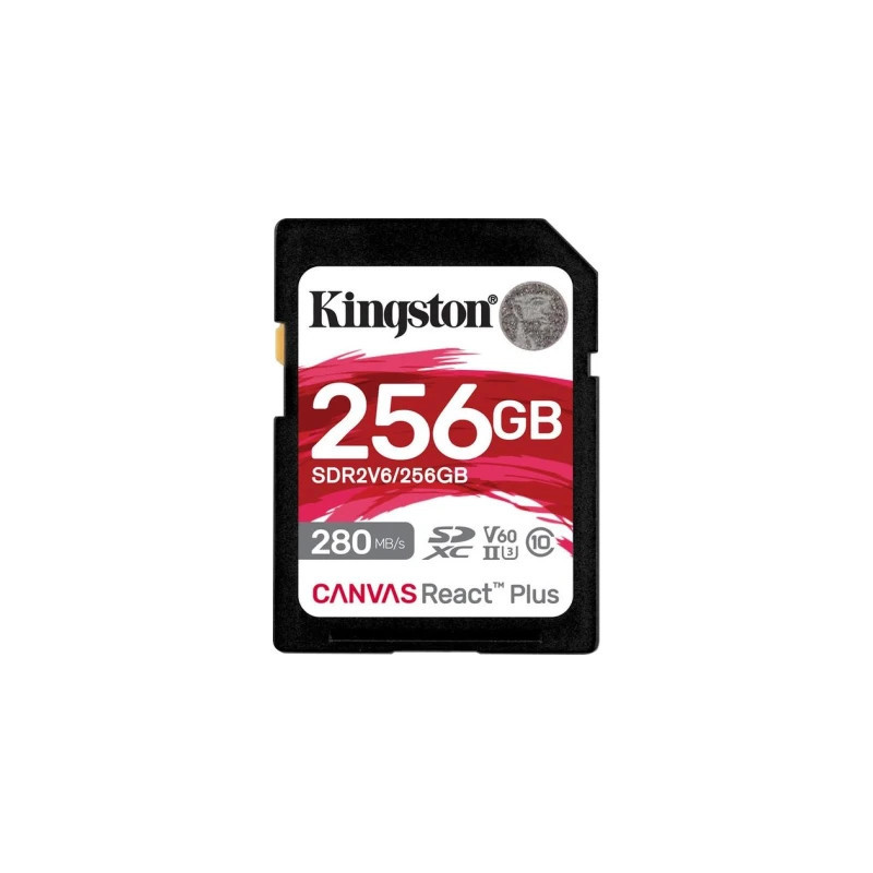 Карта пам'яті Kingston 256GB SDXC class 10 UHS-II U3 Canvas React Plus (SDR2V6/256GB)
