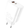 Зарядний пристрій WUW C208 1xUSB-C PD30W + 1xUSB QC3.0 18W White (6972573333417)