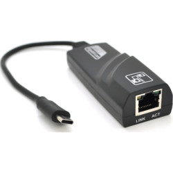 Перехідник USB-C to RJ45 1000Mbps black Voltronic (Type-C- Rj-45.G/25849)