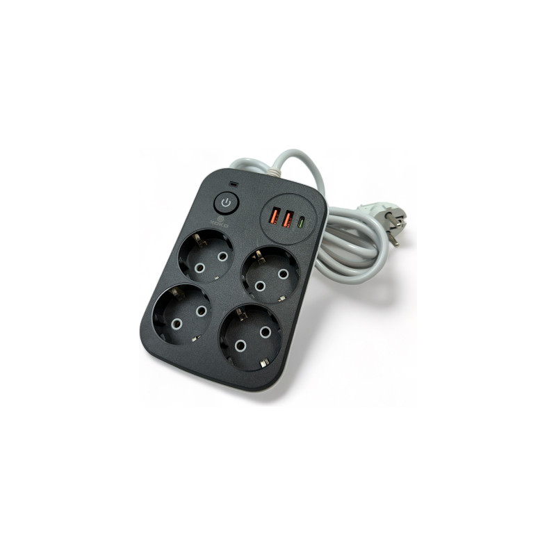 Мережевий фільтр живлення XoKo XK-SP-4-2-1-BK