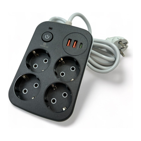 Мережевий фільтр живлення XoKo XK-SP-4-2-1-BK