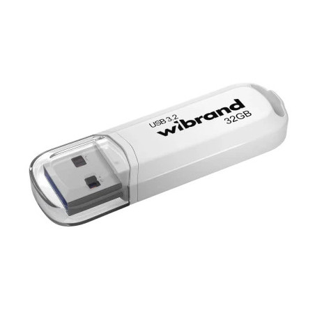 USB флеш накопичувач Wibrand 32GB Marten White USB 3.2 Gen 1 (USB 3.0) (WI3.2/MA32P10W)
