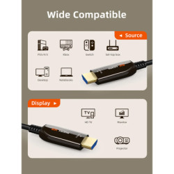 Кабель мультимедійний HDMI M to HDMI M 50.0m V2.1 AOC Cabletime (CA914036)
