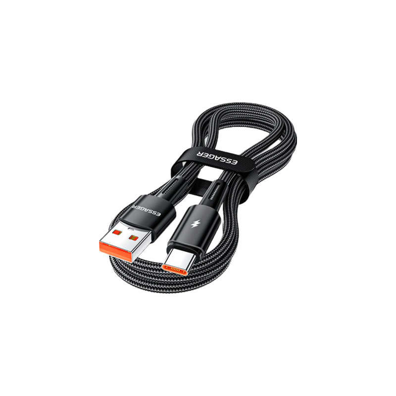 Дата кабель USB 2.0 AM to USB-C 2.0m 120W black Essager (EXC120-CGA01-P)