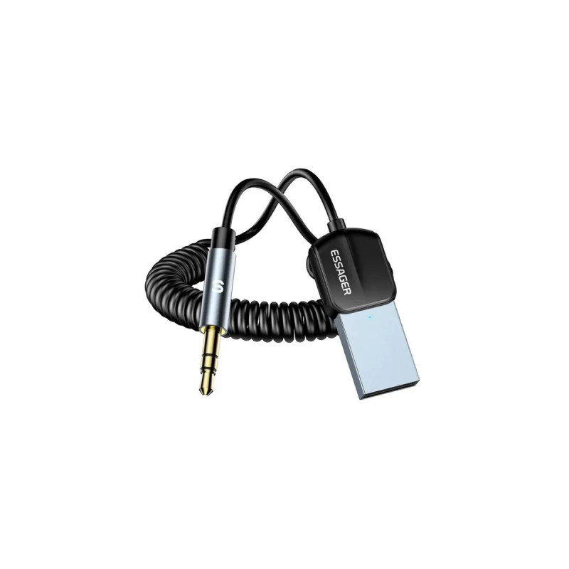 Bluetooth трансмітер Essager Lingfeng Bluetooth 5.0 Aux Adapter Car Wireless Receiver USB (EBT-LF01-P)