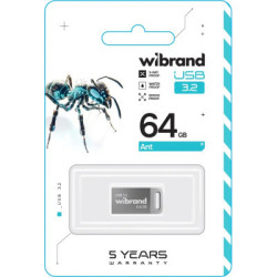 USB флеш накопичувач Wibrand 64GB Ant Silver USB 3.2 Gen 1 (USB 3.0) (WI3.2/AN64M4S)