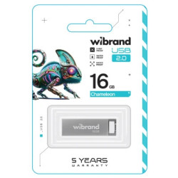 USB флеш накопичувач Wibrand 16GB Chameleon Silver USB 2.0 (WI2.0/CH16U6S)