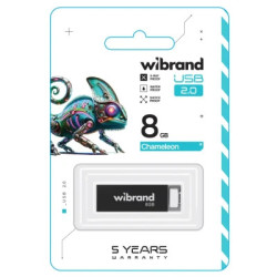 USB флеш накопичувач Wibrand 8GB Chameleon Black USB 2.0 (WI2.0/CH8U6B)