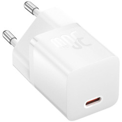 Зарядний пристрій Baseus GaN5 Fast Charger USB-C 30W + Cable 1.0m Type-C 100W white (P10110902213-00)