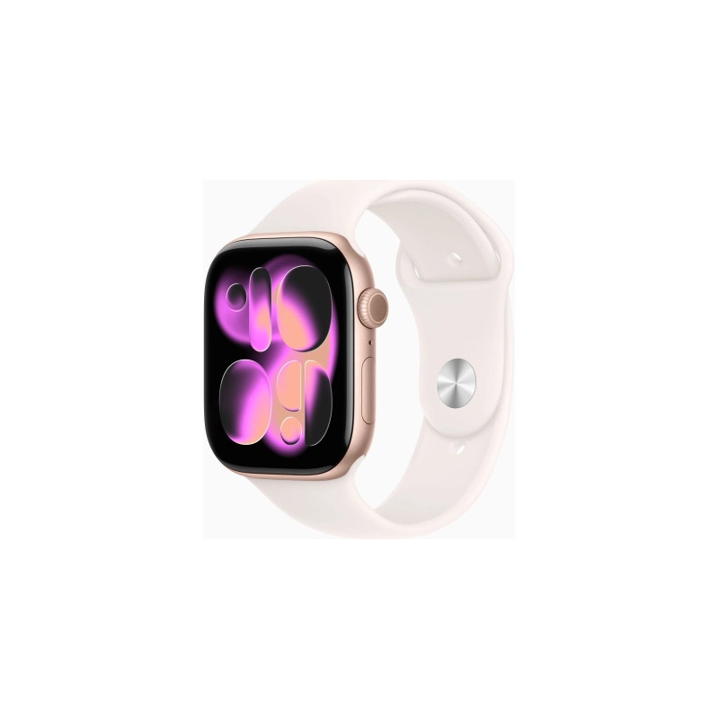 Смарт-годинник Apple Watch Series 11 GPS 46mm Rose Gold Aluminium Case with Light Blush Sport Band - S/M (MEV64RK/A)