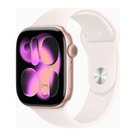 Смарт-годинник Apple Watch Series 11 GPS 46mm Rose Gold Aluminium Case with Light Blush Sport Band - S/M (MEV64RK/A)