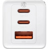 Зарядний пристрій Baseus 2xUSB-C 65W + 1xUSB GaN + cable USB-C to USB-C 100W 1.0m white (CCGP120202)