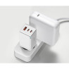 Зарядний пристрій Baseus 2xUSB-C 65W + 1xUSB GaN + cable USB-C to USB-C 100W 1.0m white (CCGP120202)