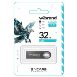 USB флеш накопичувач Wibrand 32GB Eagle Grey USB 3.2 Gen 1 (USB 3.0) (WI3.2/EA32U10G)