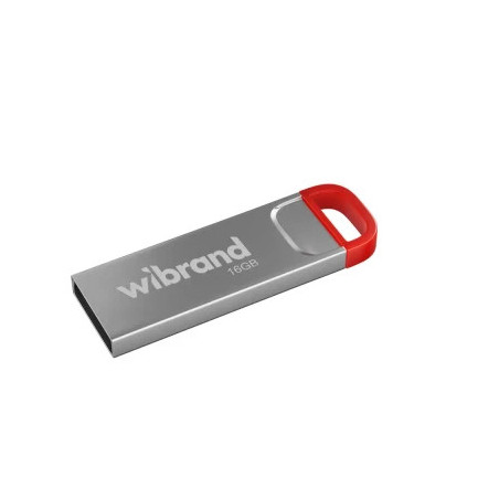 USB флеш накопичувач Wibrand 16GB Falcon Silver-Red USB 2.0 (WI2.0/FA16U7R)