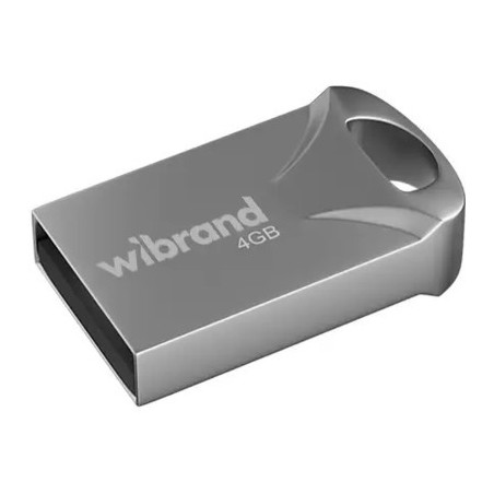 USB флеш накопичувач Wibrand 4GB Hawk Silver USB 2.0 (WI2.0/HA4M1S)