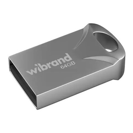 USB флеш накопичувач Wibrand 64GB Hawk Silver USB 2.0 (WI2.0/HA64M1S)