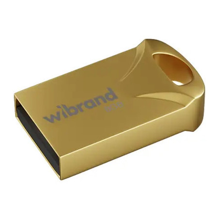 USB флеш накопичувач Wibrand 8GB Hawk Gold USB 2.0 (WI2.0/HA8M1G)