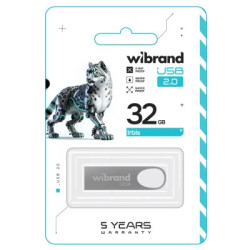 USB флеш накопичувач Wibrand 32GB Irbis Silver USB 2.0 (WI2.0/IR32U3S)