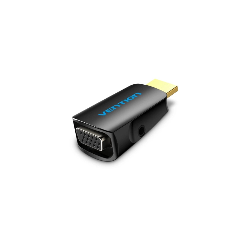 Перехідник HDMI M to VGA F 1080P 60Hz 3,5mm Audio Vention (AIDB0)