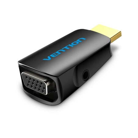 Перехідник HDMI M to VGA F 1080P 60Hz 3,5mm Audio Vention (AIDB0)