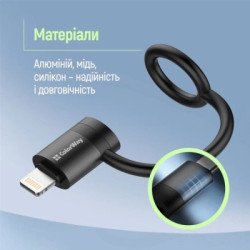 Перехідник USB-C F to Lightning M black ColorWay (CW-AD-LC)