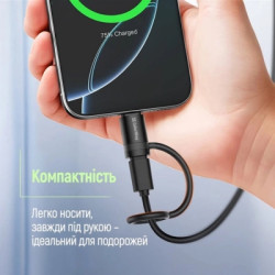 Перехідник USB-C F to Lightning M black ColorWay (CW-AD-LC)