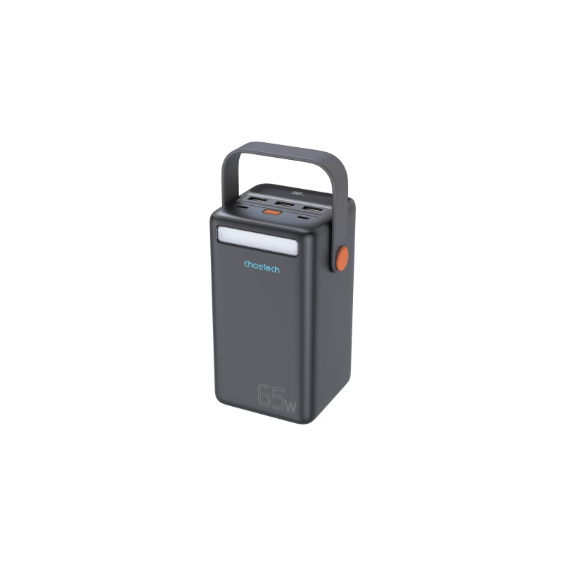 Батарея універсальна Choetech 50000mAh, PD/3.0/65W, QC/3.0/18W, USB-C, 3*USB-A, mirco USB, LED Light (B664-CCBE)