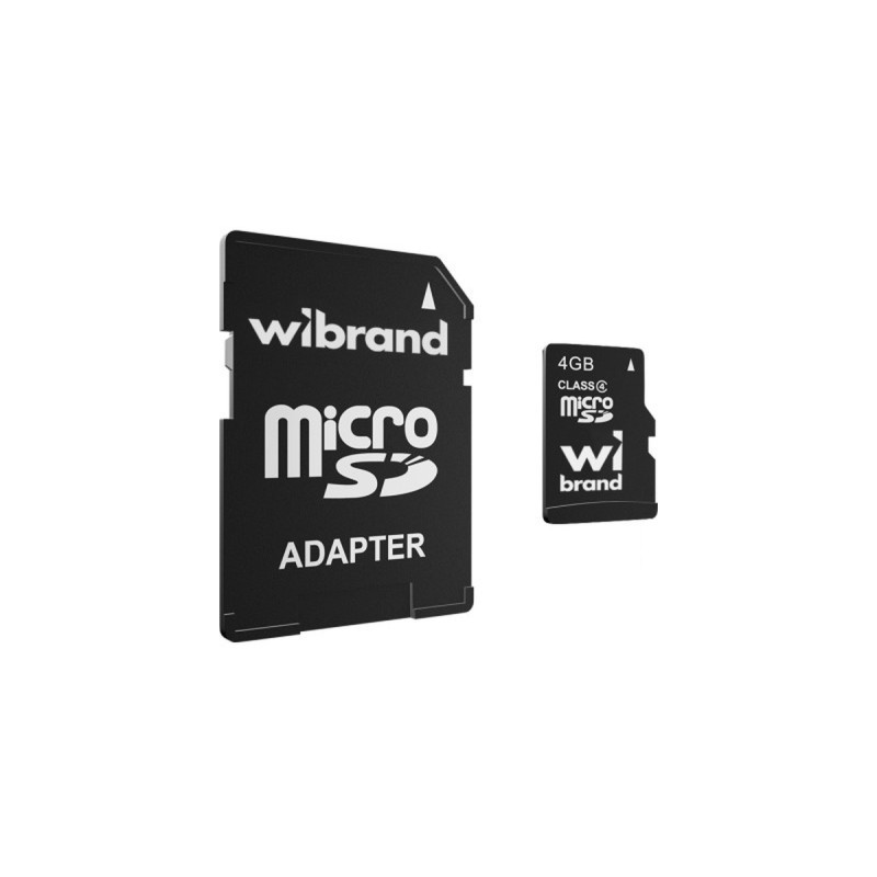 Карта пам'яті Wibrand 4GB microSD class 4 (WICDC4/4GB-A)