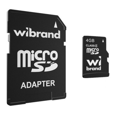 Карта пам'яті Wibrand 4GB microSD class 4 (WICDC4/4GB-A)