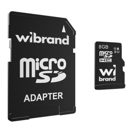 Карта пам'яті Wibrand 8GB microSD class 10 (WICDHC10/8GB-A)