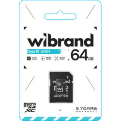 Карта пам'яті Wibrand 64GB mictoSD class 10 UHS-I (WICDXU1/64GB-A)